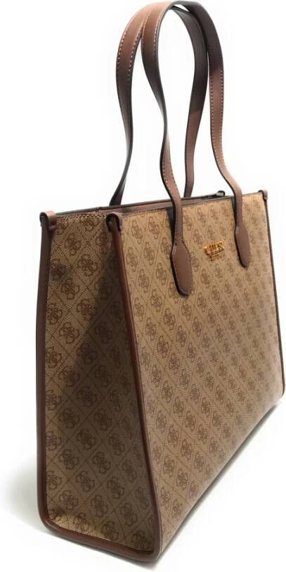 Guess Silvana Girlfriend Tote Tas Beige Bruin Dames