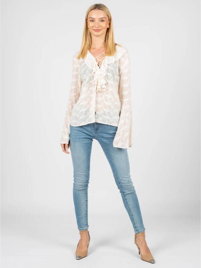 Guess Skinny Jeans met Vervaagd Effect en Mid-Rise Taille Blauw Dames