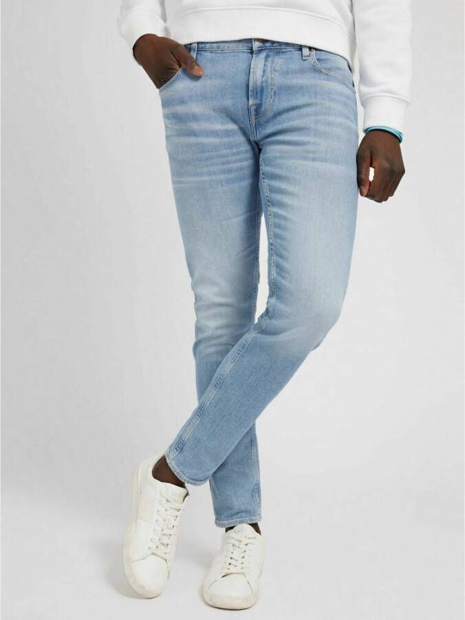Guess Slimfit-jeans Blauw Heren