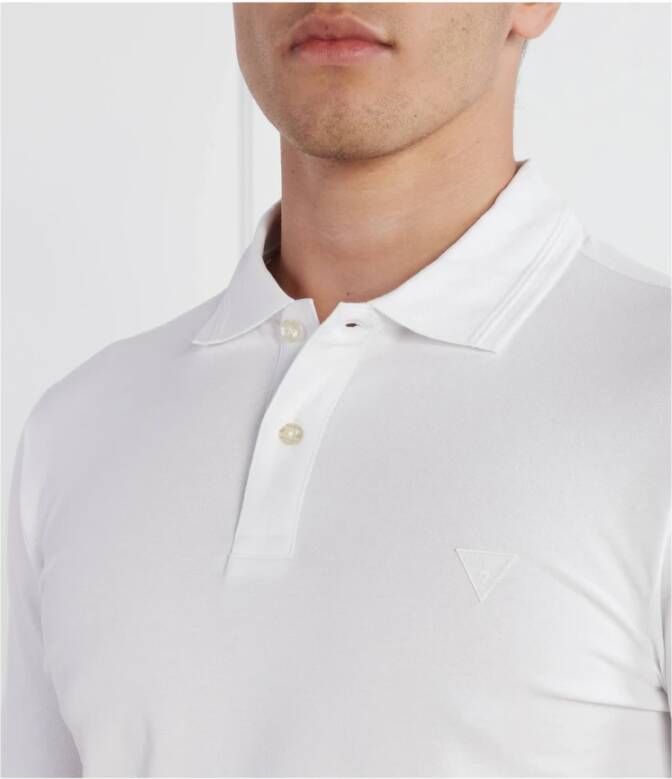 Guess Slim Fit Polo met Logo Patch Jeans Wit Heren