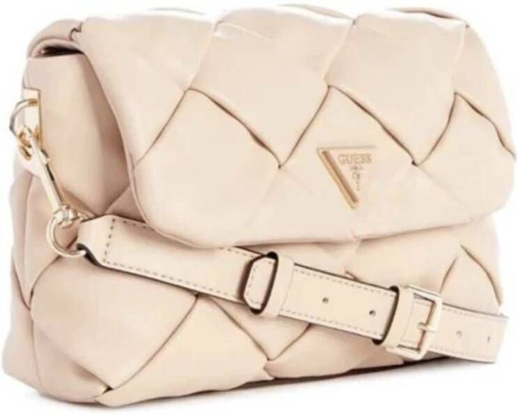 Guess Stenen Flap Schoudertas met Verstelbare Band Roze Dames