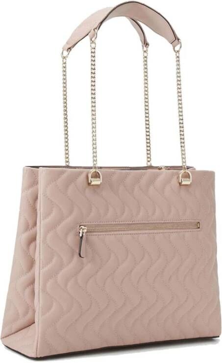 Guess Stijlvolle Eco Leren Tas met Clip en Ritssluiting Roze Dames