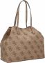 Guess Stijlvolle Vikky Large Tote Tas voor Dames Beige Dames - Thumbnail 3