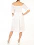 Guess Katoenen midi-jurk met blote schouders White Dames - Thumbnail 2