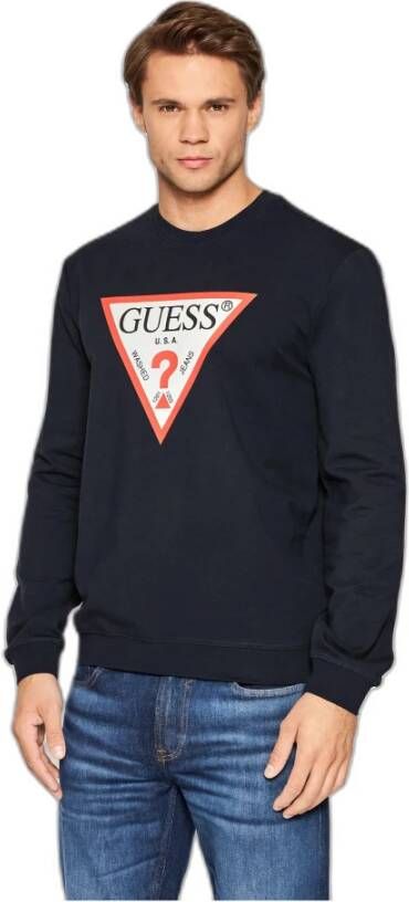 Guess Audley CN Sweatshirt Blauw Heren