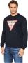 Guess Iconische Biologisch Katoenen Sweatshirt Blauw Blue Heren - Thumbnail 3