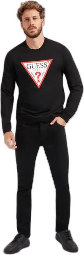 Guess Audley CN Sweatshirt Zwart Heren