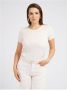 Guess T-shirt met geborduurd logo en vervaagd effect Pink Dames - Thumbnail 2
