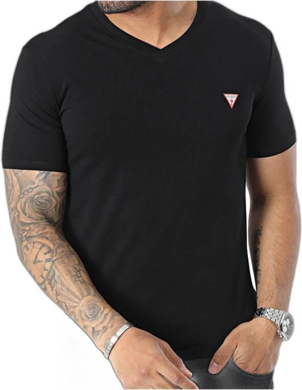 Guess T-shirt met V-hals VN Core Zwart Heren