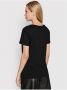 Guess Iconisch Bedrukt Logo T-Shirt Zwart Black Dames - Thumbnail 2