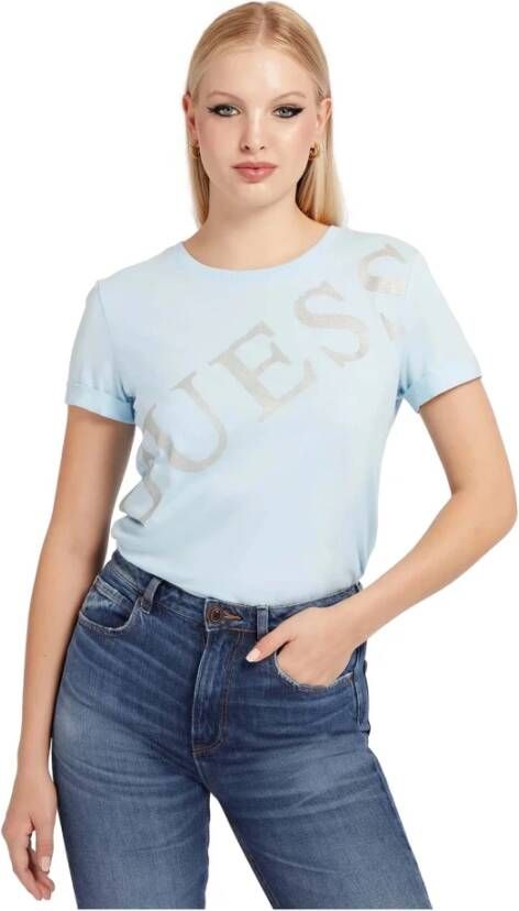 Guess T-shirt Blauw Dames