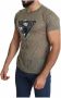 Guess Bruine Katoenen Stretch Logo Print Heren Casual T-shirt Brown Heren - Thumbnail 2