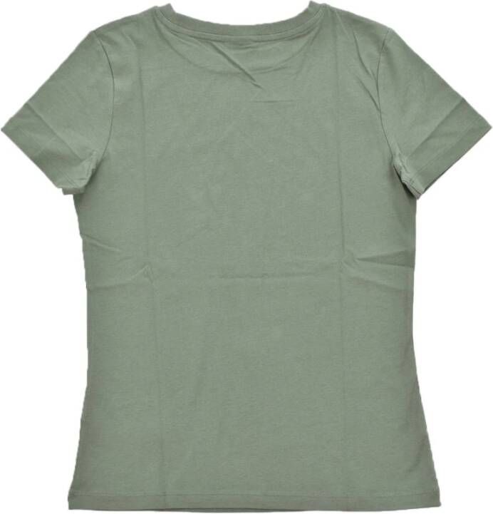 Guess Katoenen Logo T-Shirt Groene Tinten Groen Dames
