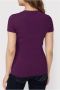 Guess Klassiek Aansluitend Katoenen T-Shirt Dames Purple Dames - Thumbnail 2