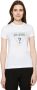 Guess Logo-Print Slim Fit Basic T-Shirt White Dames - Thumbnail 2