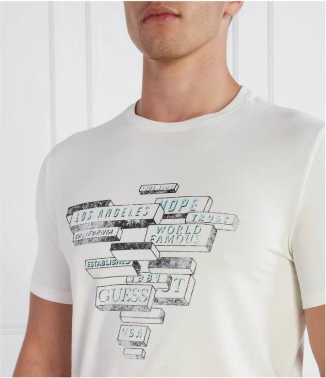 Guess T-Shirts Wit Heren
