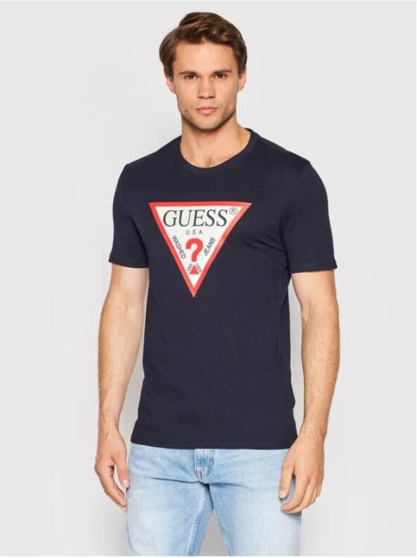 Guess T-Shirts Zwart Heren