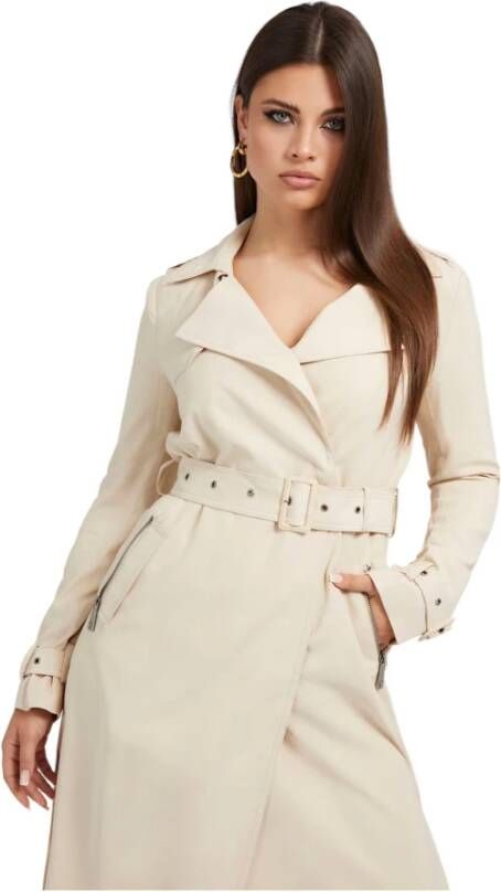 Guess Trench Coats Beige Dames