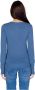 Guess Blauwe V-hals Gebreide Kleding voor Vrouwen Blauw Dames - Thumbnail 2