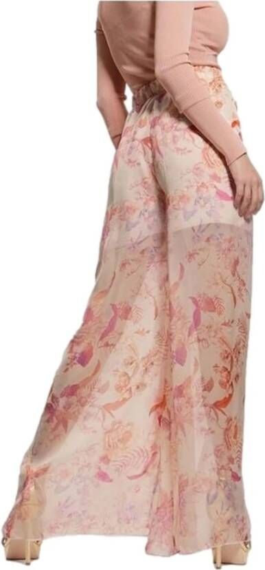 Guess Wide Trousers Roze Dames