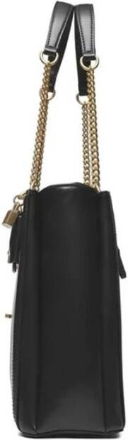 Guess Zwarte Eco Leren Rits Tas Zwart Dames