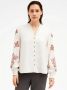 Gustav Grijze Blouse met Geborduurde Motieven White Dames - Thumbnail 2