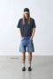 Haikure Denim Shorts Blauw Heren - Thumbnail 4