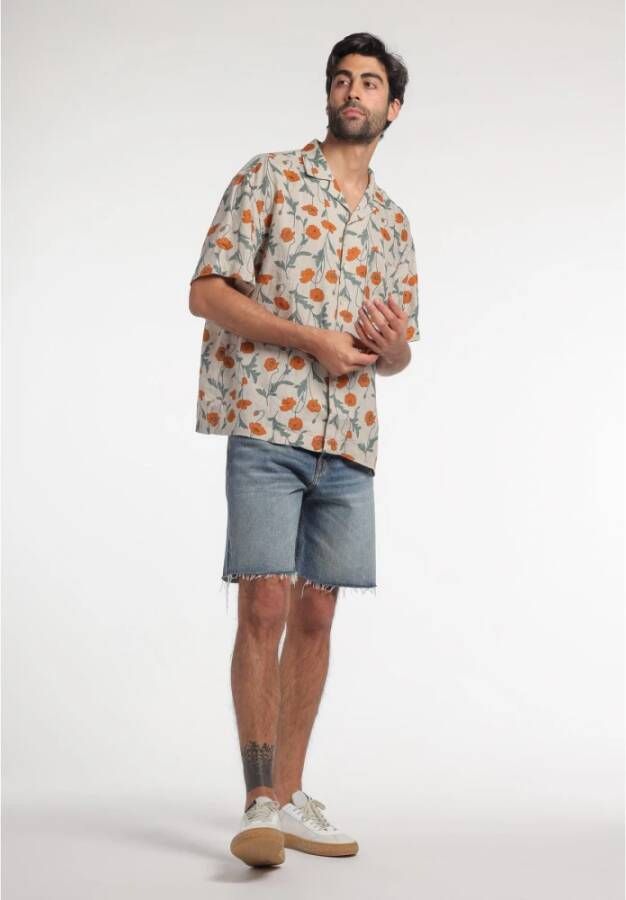 Haikure Denim Shorts Blauw Heren