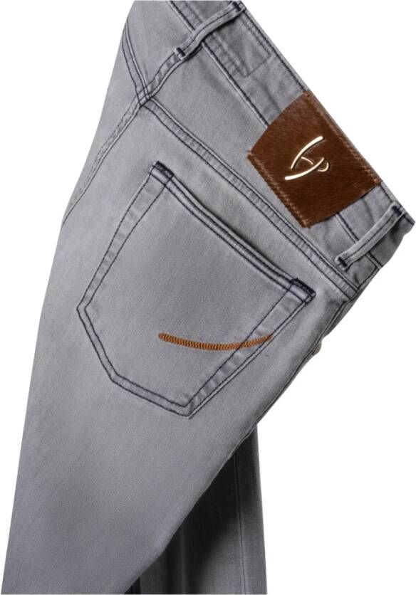Hand Picked Slim-fit jeans Grijs Heren