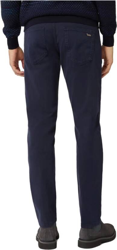 Harmont & Blaine Blauwe Stretch Katoenen Broek Blue Heren
