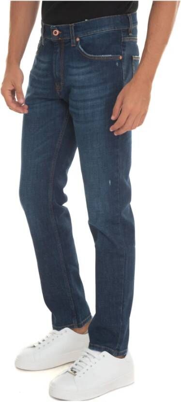 Harmont & Blaine Stonewashed Denim Jeans Blauw Heren