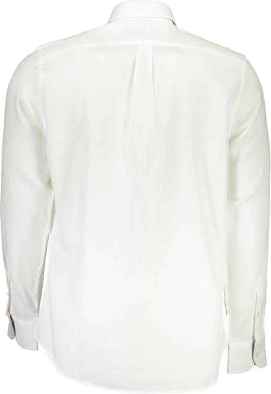 Harmont & Blaine Witte Katoenen Overhemd Regular Fit Wit Heren