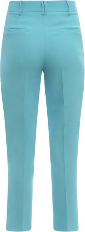 Hebe Studio Cropped Trousers Blauw Dames