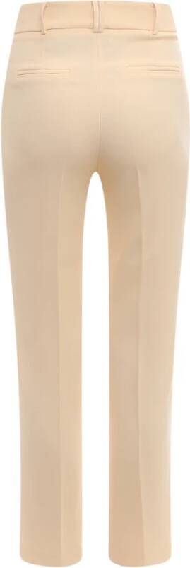 Hebe Studio Leather Trousers Beige Dames