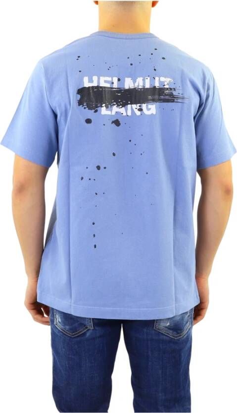 Helmut Lang Gekruist logo -T -shirt Blauw Heren