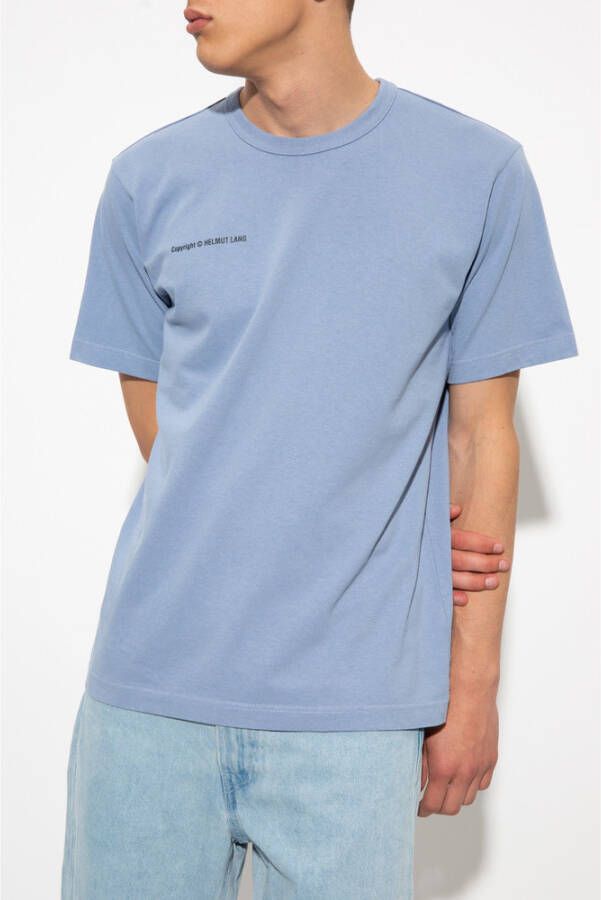 Helmut Lang Relaxed-fitting T-shirt Blauw Heren