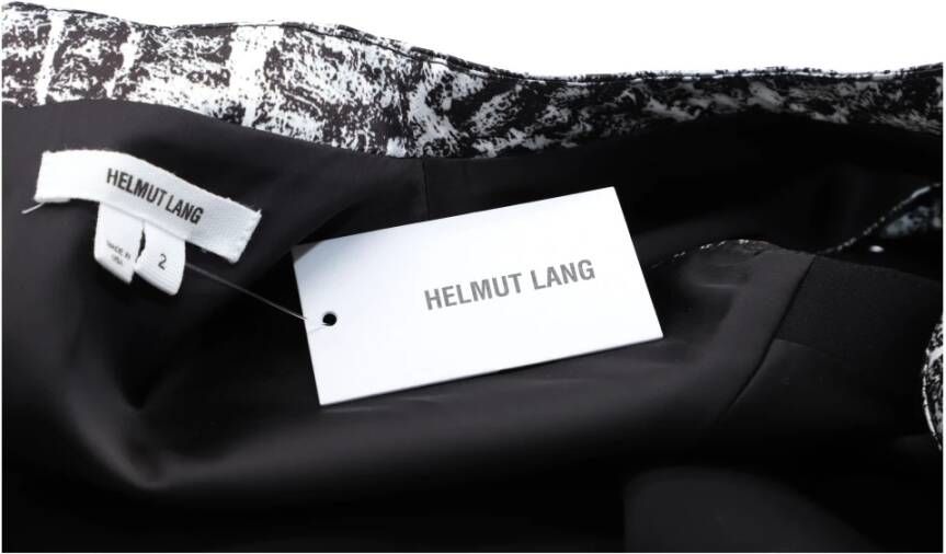 Helmut Lang Residu bedrukte gelaagde crêpe jurk Black Dames