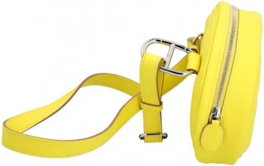 Hermès Vintage Tweedehands schoudertas Geel Dames