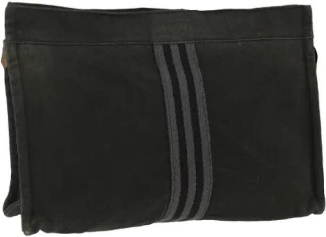 Hermès Vintage Pre-owned Canvas clutches Zwart Dames