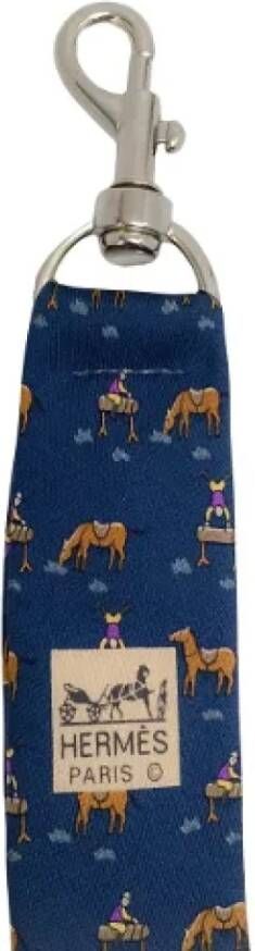 Hermès Vintage Pre-owned Canvas key-holders Blauw Heren