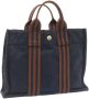 Hermès Vintage Pre-owned Cotton handbags Blauw Dames - Thumbnail 2