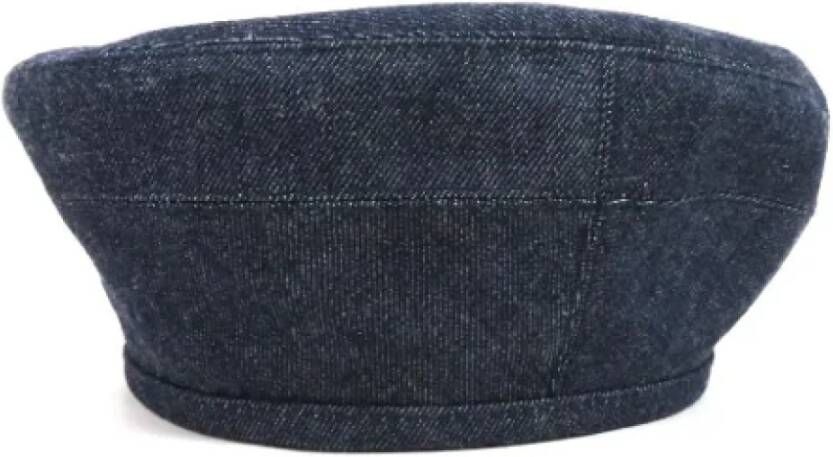 Hermès Vintage Pre-owned Cotton hats Blauw Dames