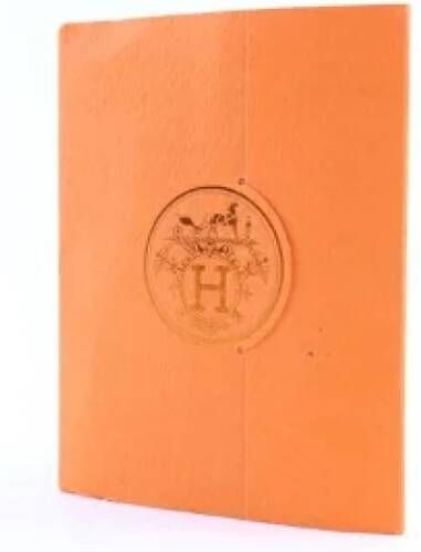 Hermès Vintage Pre-owned Fabric home-office Oranje Dames