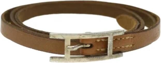 Hermès Vintage Pre-owned Leather belts Beige Dames