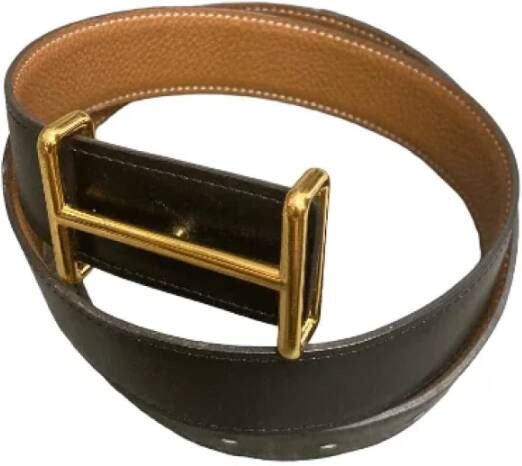 Hermès Vintage Pre-owned Leather belts Zwart Dames