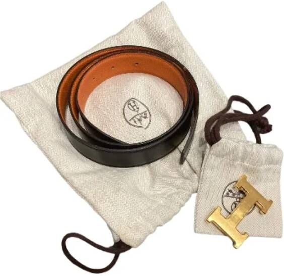 Hermès Vintage Pre-owned Leather belts Zwart Dames
