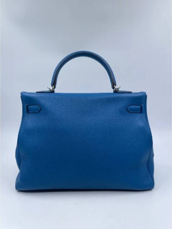 Hermès Vintage Pre-owned Leather handbags Blue Dames