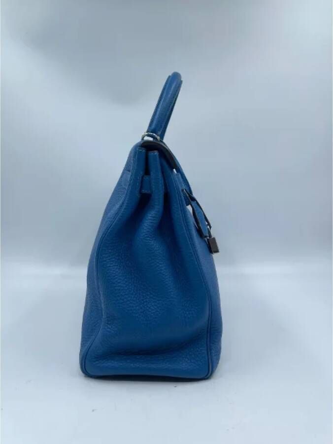 Hermès Vintage Pre-owned Leather handbags Blue Dames
