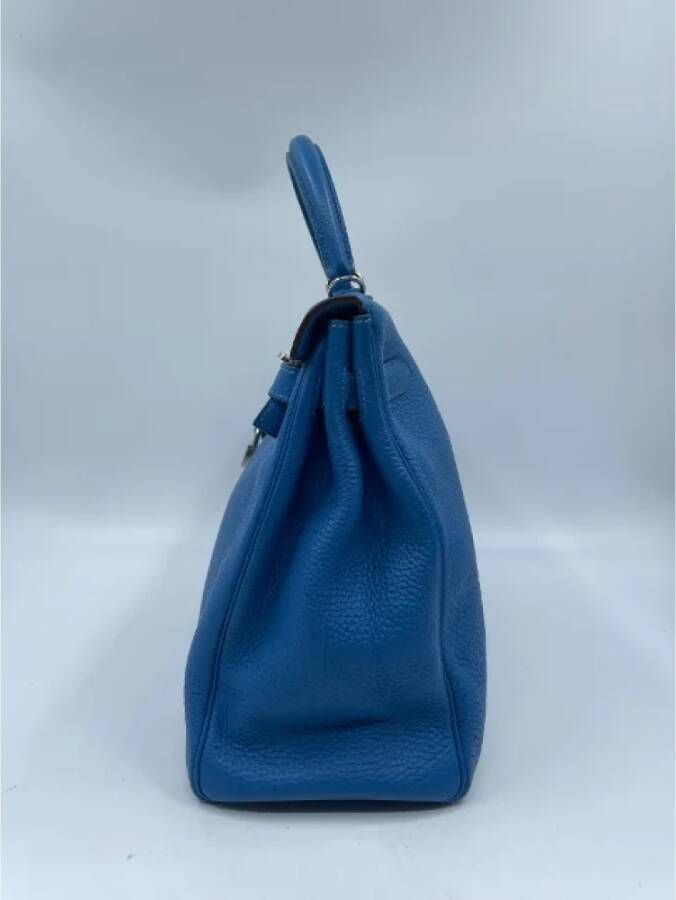 Hermès Vintage Pre-owned Leather handbags Blue Dames