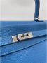 Hermès Vintage Pre-owned Leather handbags Blue Dames - Thumbnail 7